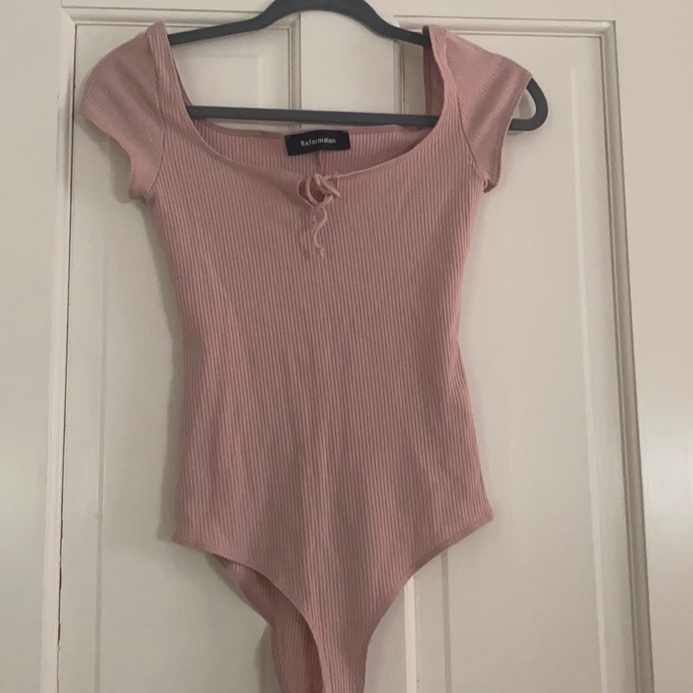 Light pink Reformation bodysuit